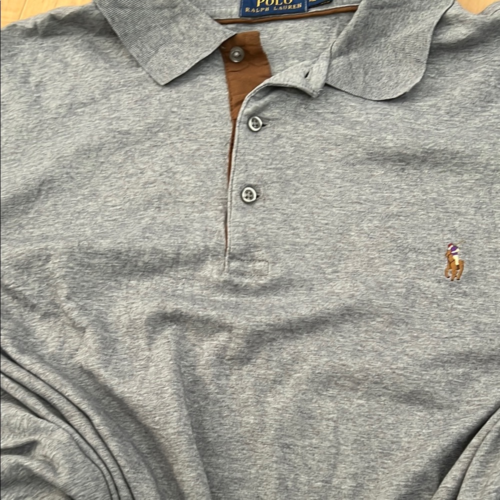 Polo by Ralph Lauren Gray Polo long sleeve Shirt Classic - Picture 4 of 11